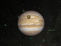 Jupiter eclipsed by Io